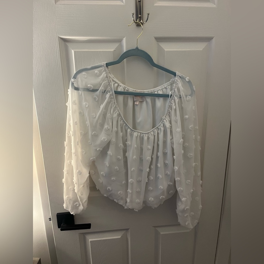 Marshalls White Textured Blouse